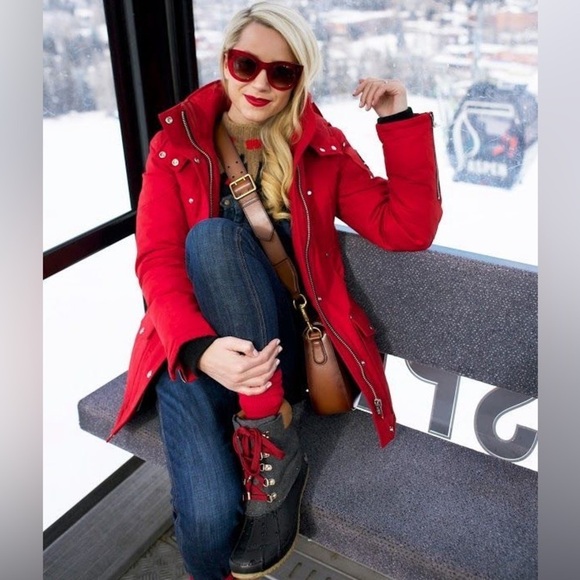 EUC Vintage Eddie Bauer 80’s/90’s Red Thinsulate 3M Coat Parka Jacket Size S - Picture 3 of 15